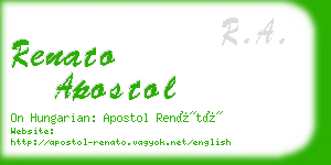 renato apostol business card